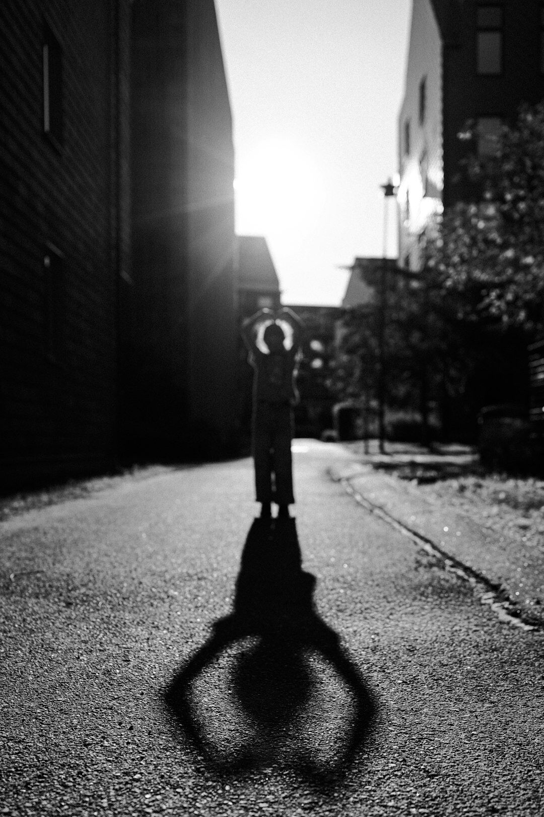 shadowy figure in alley