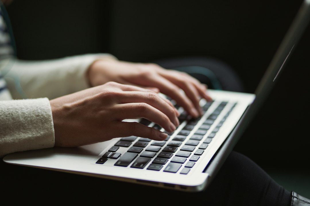 mystery writer typing
